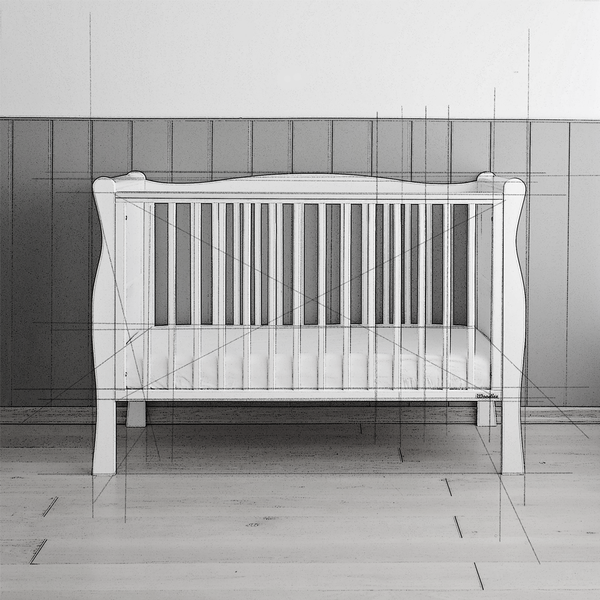 Woodies krevetić Noble Cot - white