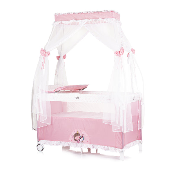 Chipolino putni krevetić s pomičnom stranicom Palace - Princess Pink