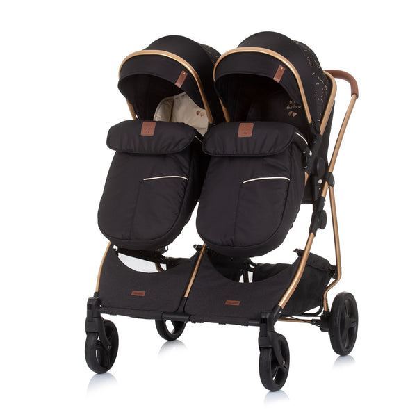 Chipolino 3u1 dječja kolica za blizance ili dvoje djece Duo Smart Ebony