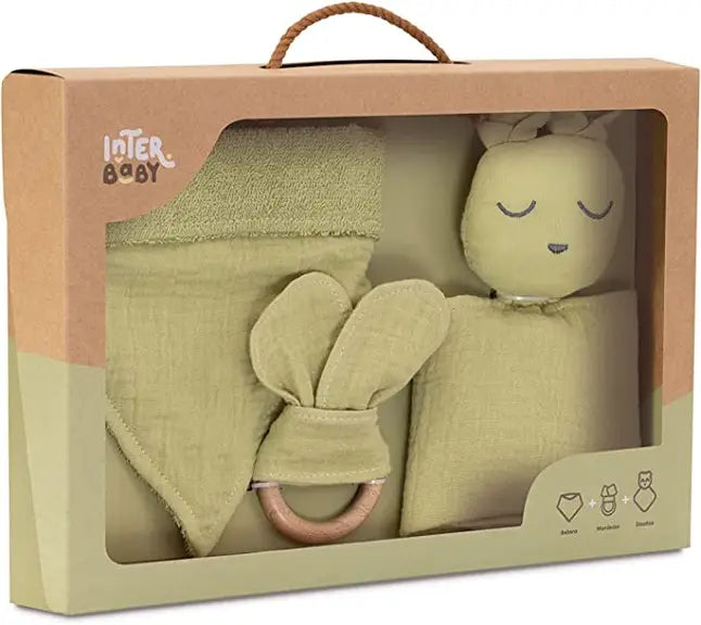 InterBaby set za bebe Muslin Olive Green