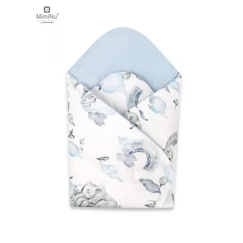 MimiNu jastuk dekica za novorođenče - Slon i oblak plavi