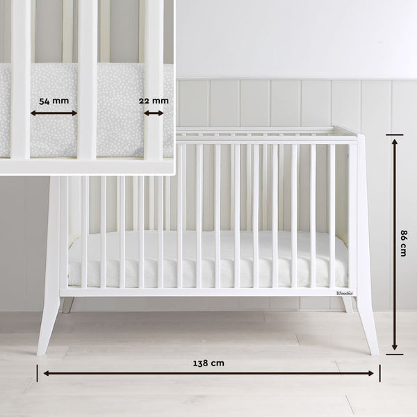 Woodies krevetić Slim Cot - white