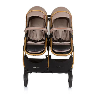 Chipolino dječja kolica za blizance ili dvoje djece Duo Smart - Golden Beige