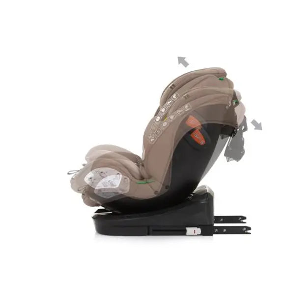 Chipolino autosjedalica I-SIZE 40-150 cm ISOFIX 360 "VOLARE" macadamia