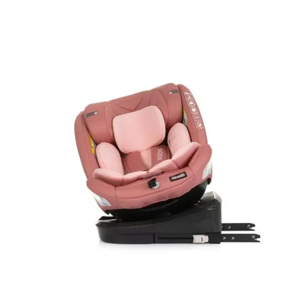 Chipolino autosjedalica I-SIZE 40-150 cm ISOFIX 360 "VOLARE" flamingo