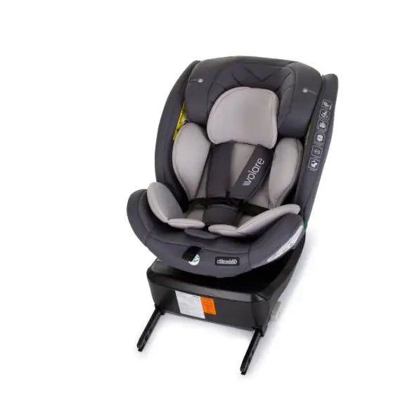 Chipolino autosjedalica I-SIZE 40-150 cm ISOFIX 360 "VOLARE" granite