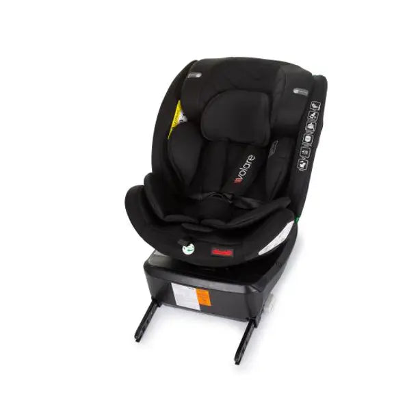 Chipolino autosjedalica I-SIZE 40-150 cm ISOFIX 360 "VOLARE" obsidian