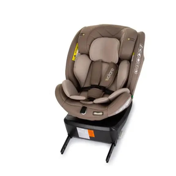 Chipolino autosjedalica I-SIZE 40-150 cm ISOFIX 360 "VOLARE" macadamia