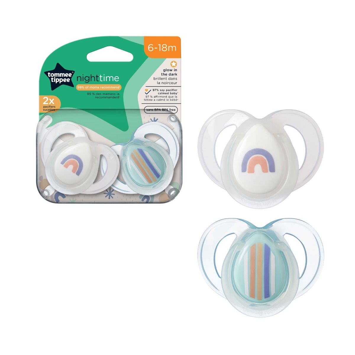 Tommee Tippee CTN duda varalica "NIGHT TIME", 6 - 18 mj., 2kom - duga