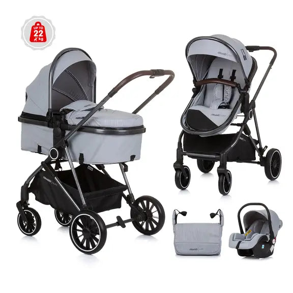 Chipolino kolica Aura 3u1 - Ash Grey