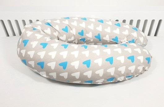 Jastuk za dojenje pamučni - Plava srca - Sve za bebu