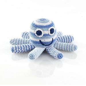Pebble pletena igračka i zvečka - plava hobotnica - Sve za bebu
