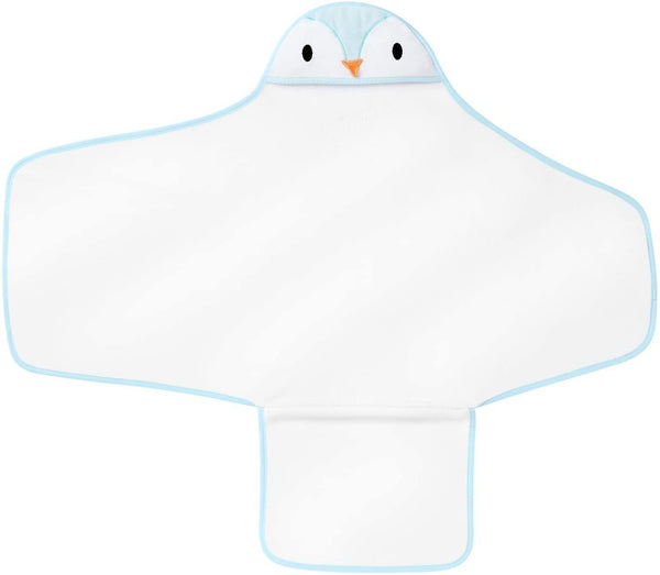 Tommee Tippee Swaddle Dry ručnik s kapuljačom Pingvin, 0 - 6 mjeseci - s plavim rubom