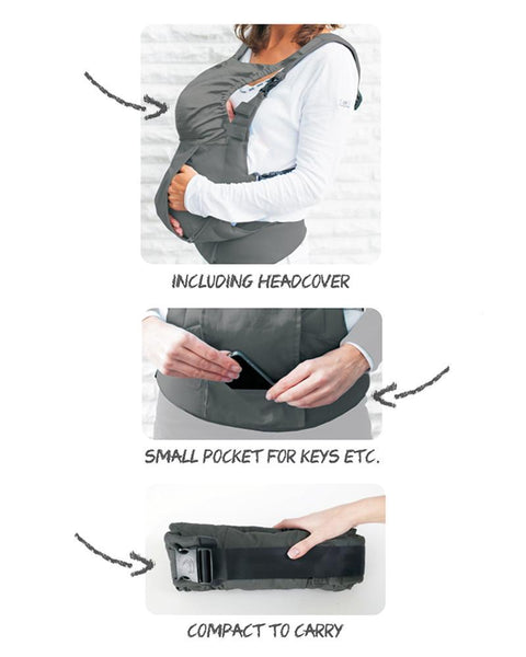 Minimonkey ergonomska nosiljka do 15 kg - siva - Sold out