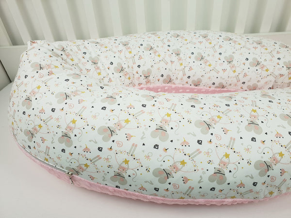 Jastuk za dojenje pamuk + minky - Mišica - Day Dream