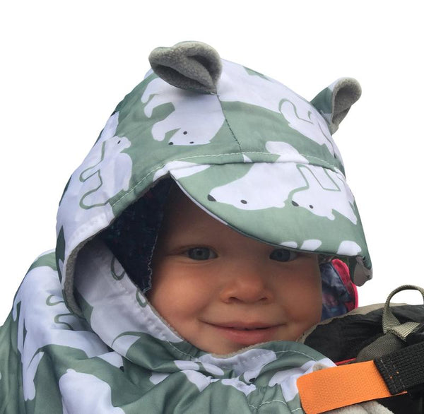 BundleBean Pokrivalo za nosiljku za zimu i kišu - medvjedi